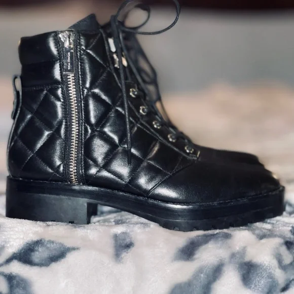 Michael Kors Quilted Rosario Combat Ankle Bootie - Picture 2 of 8